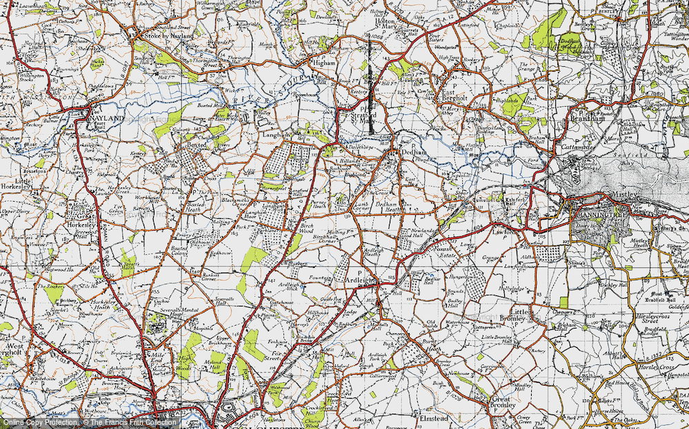 Old Map of Lamb Corner, 1945 in 1945