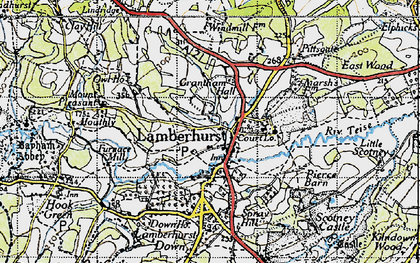 Old map of Lamberhurst in 1946