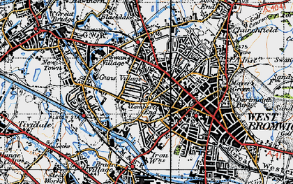 Old map of Lambert's End in 1946