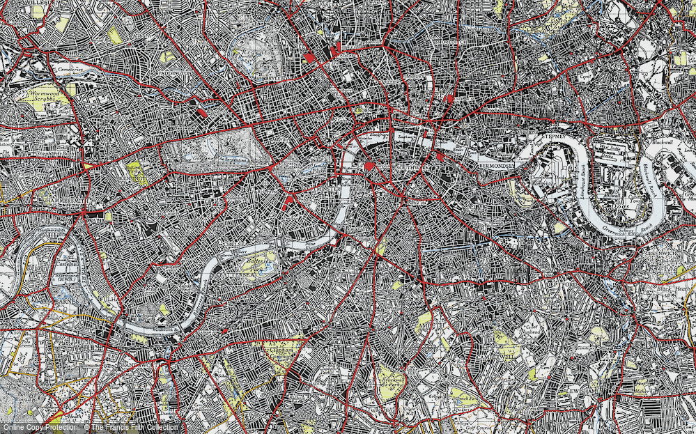 Old Maps Of Lambeth Map Of Lambeth, 1945 - Francis Frith