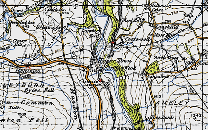 Old map of Lambley in 1947