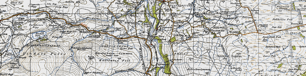 Old map of Lambley in 1947