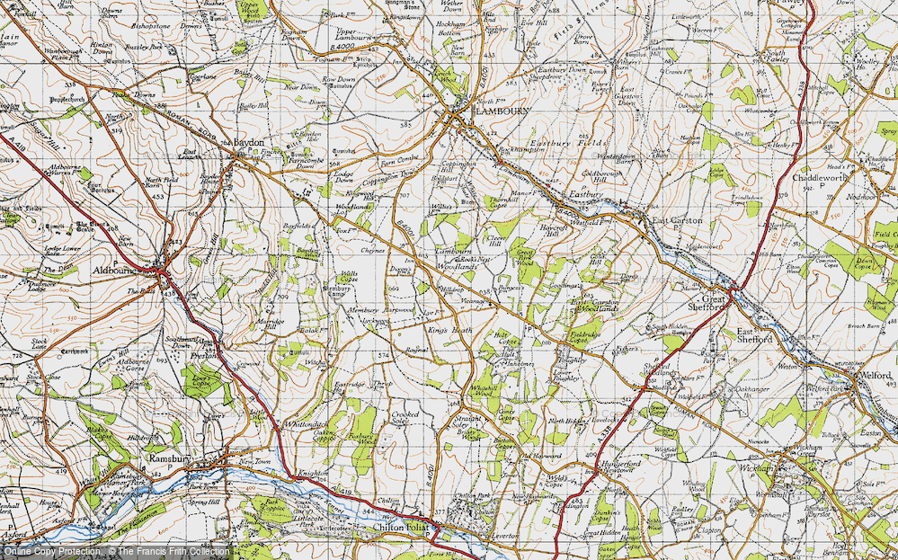 Old Map of Lambourn Woodlands, 1947 in 1947
