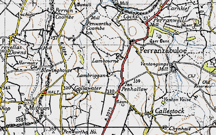 Old map of Lambourne in 1946