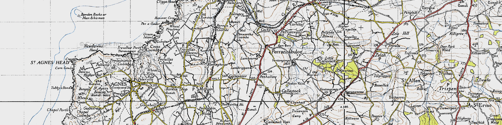 Old map of Lambourne in 1946