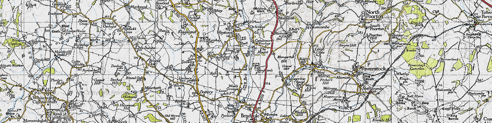 Old map of Lambrook in 1945