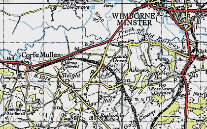 Old map of Lambs' Green in 1940