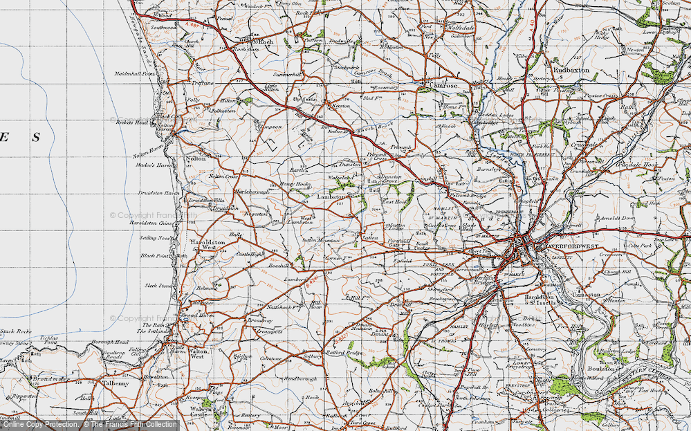 Old Map of Lambston, 1946 in 1946