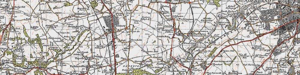 Old map of Lambton in 1947
