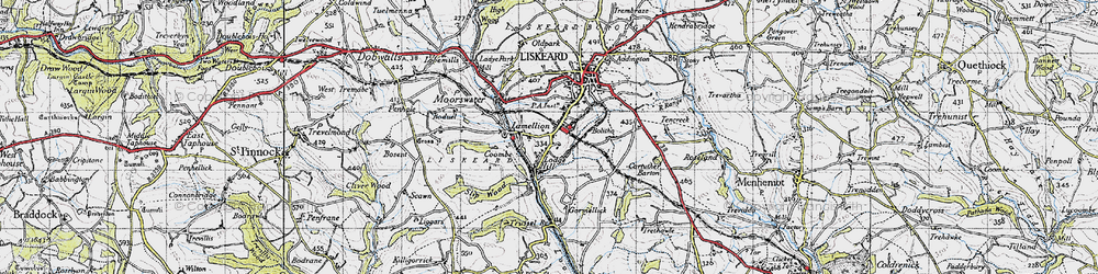 Old map of Lamellion in 1946