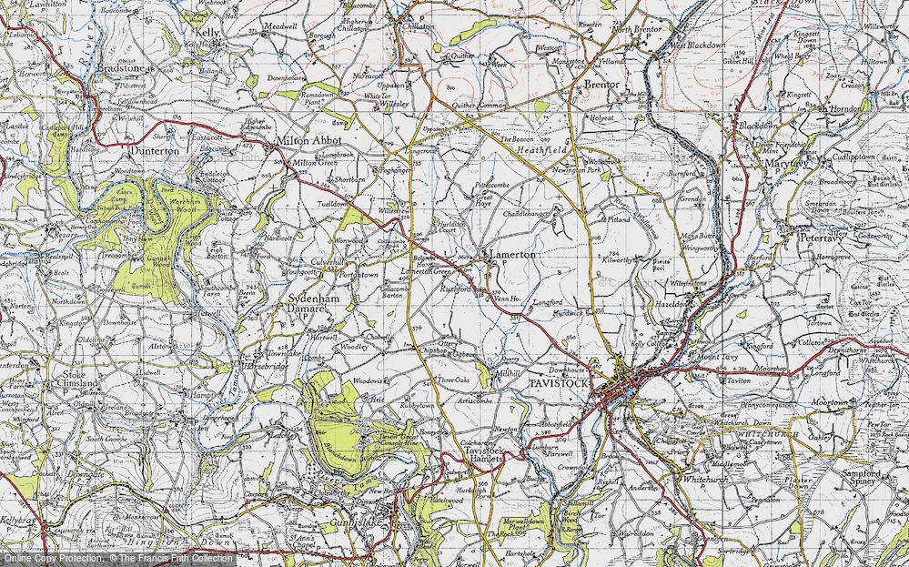 Old Map of Lamerton, 1946 in 1946