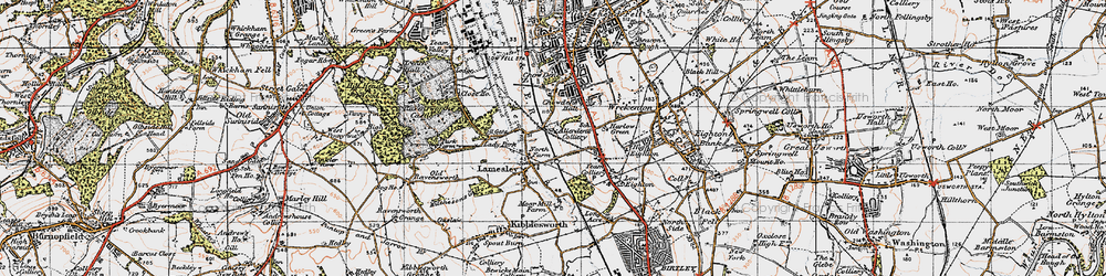 Old map of Lamesley in 1947