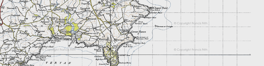 Old map of Lamledra in 1946
