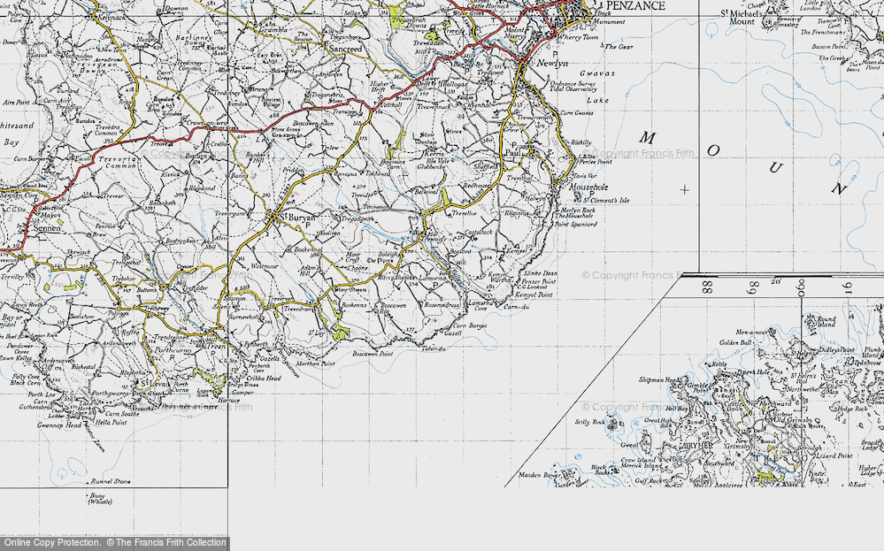 Old Map of Lamorna, 1946 in 1946