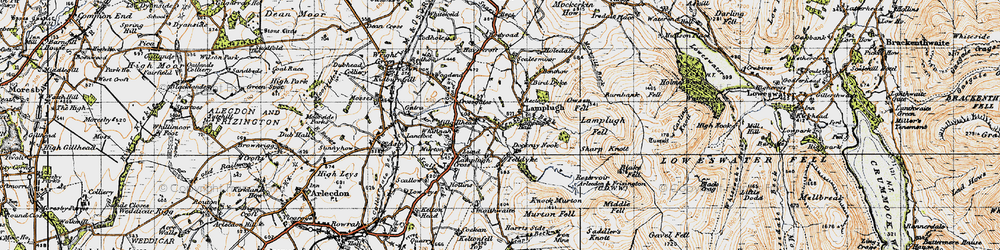 Old map of Lamplugh in 1947