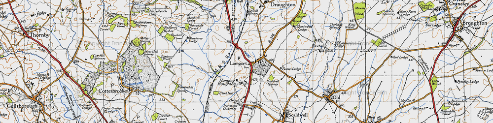 Old map of Lamport in 1946