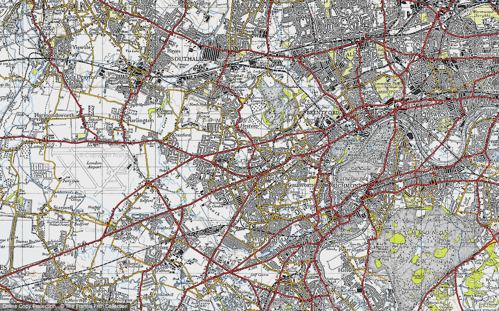 Old Map of Lampton, 1945 in 1945
