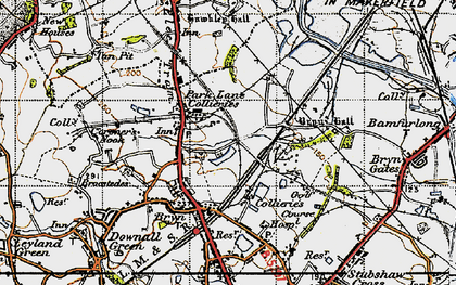 Old map of Land Gate in 1947