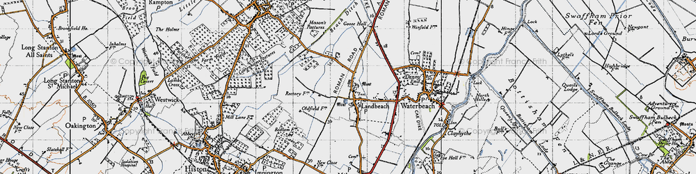 Old map of Landbeach in 1946