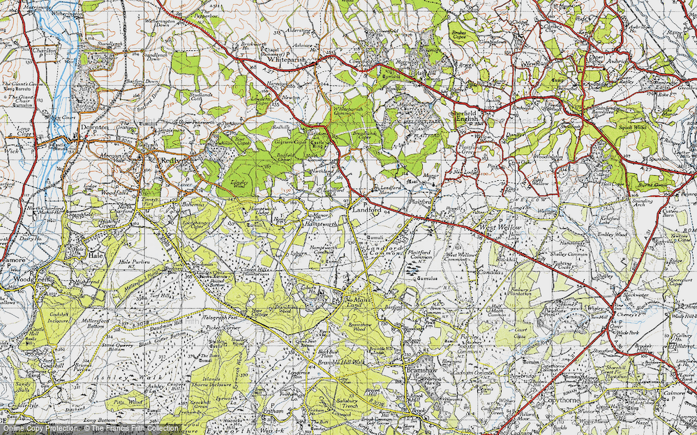 Old Map of Landford, 1940 in 1940