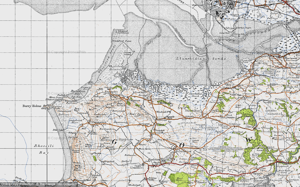Old Map of Landimore, 1946 in 1946