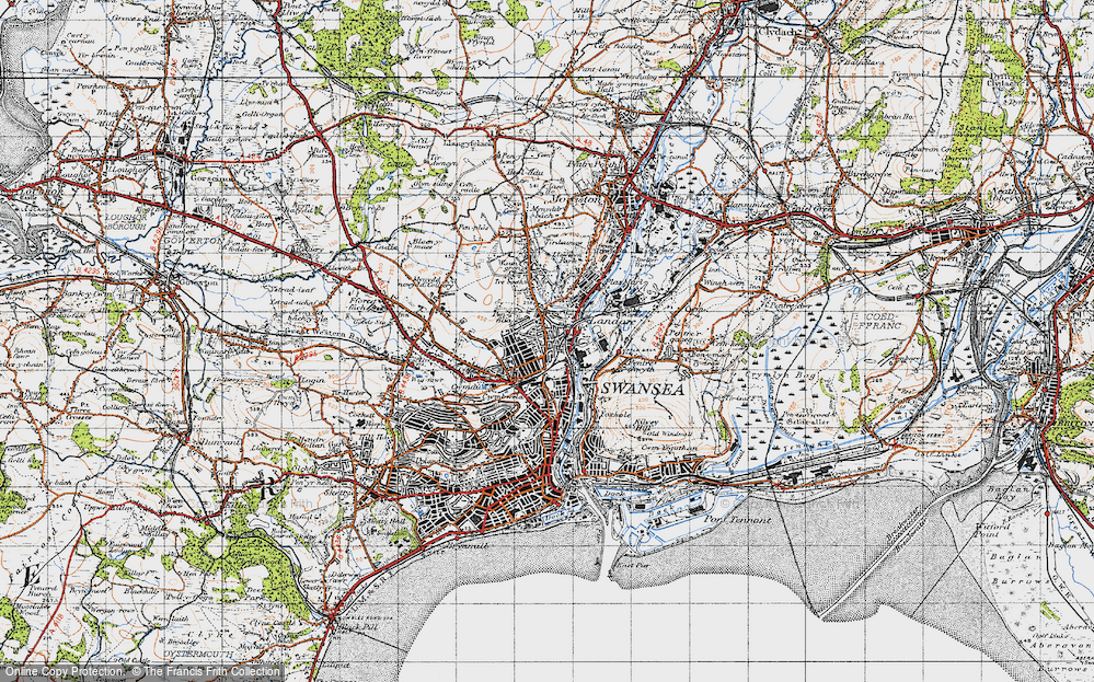 Old Map of Landore, 1947 in 1947