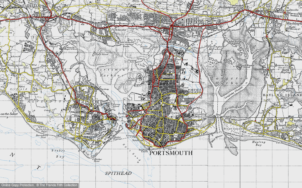 Old Map of Landport, 1945 in 1945