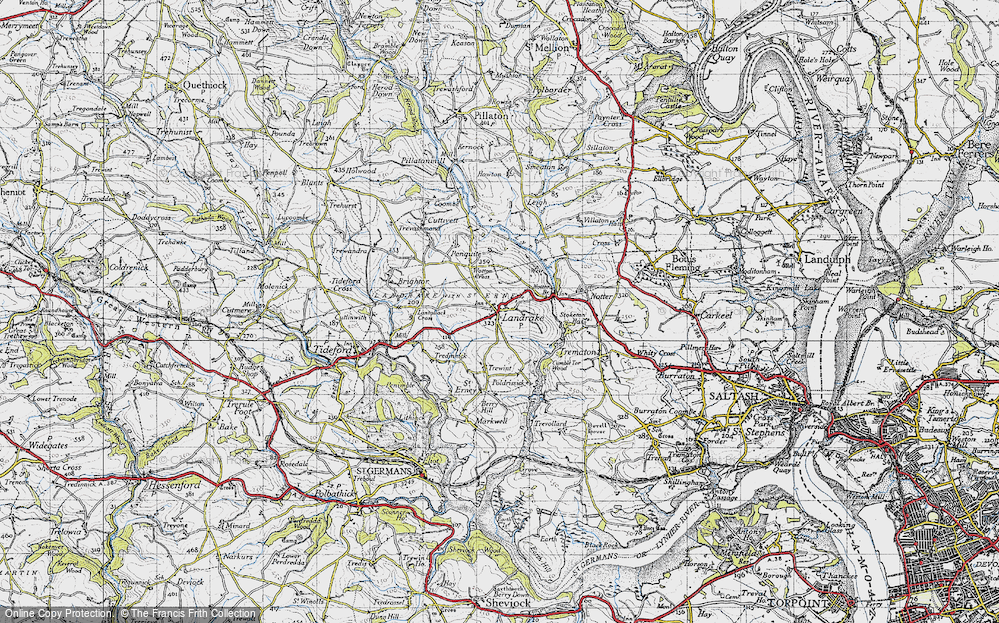 Old Map of Landrake, 1946 in 1946