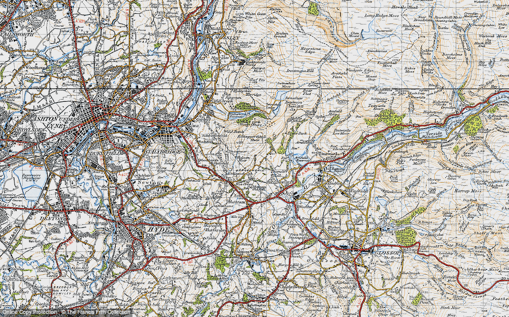 Old Map of Landslow Green, 1947 in 1947