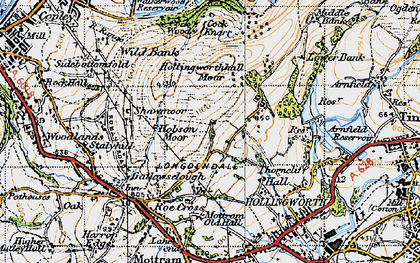 Old map of Landslow Green in 1947