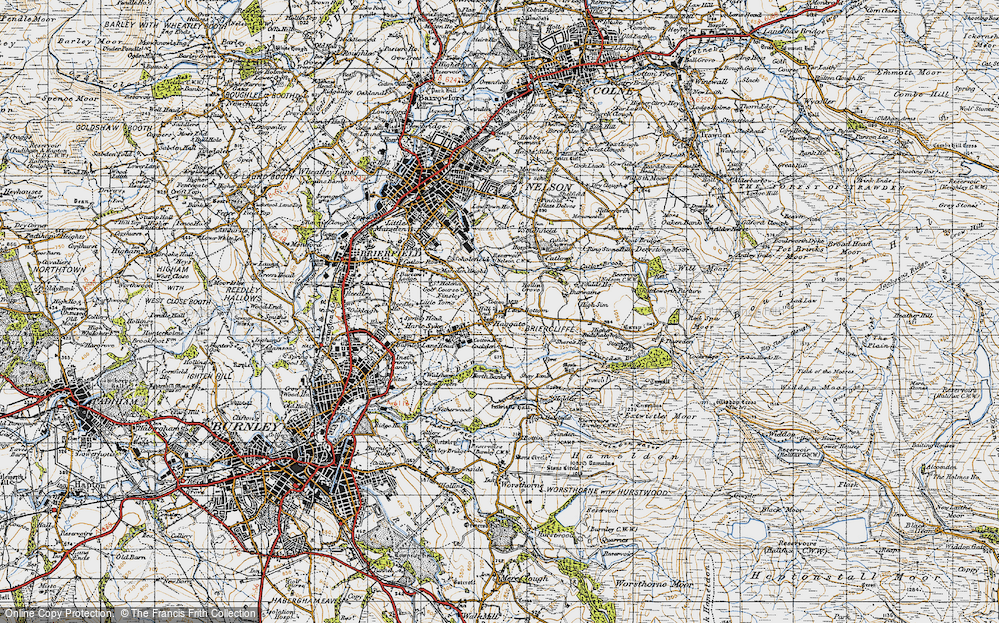 Old Map of Lane Bottom, 1947 in 1947