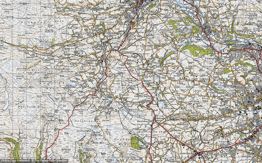 Old Map of Lane Bottom, 1947 in 1947
