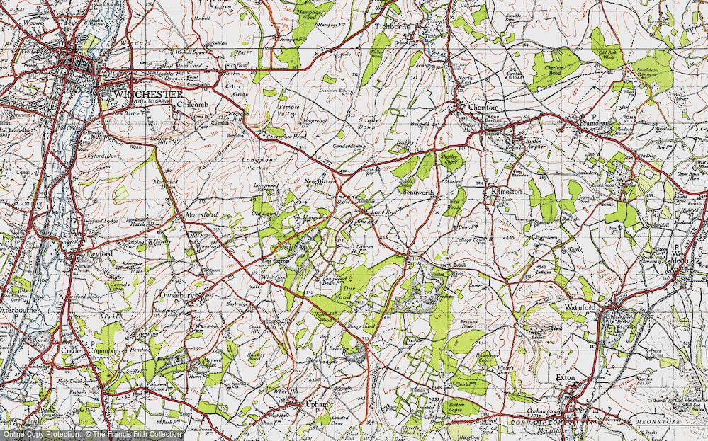 Old Map of Lane End, 1945 in 1945