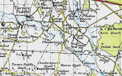 Old map of Culeaze in 1945