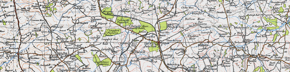 Old map of Lane End in 1946