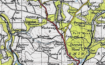 Old map of Lane-end in 1946