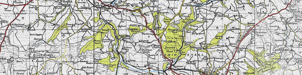 Old map of Lane-end in 1946