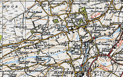 Old map of Lane End in 1947