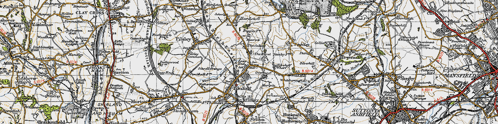 Old map of Tibshelf Services in 1947