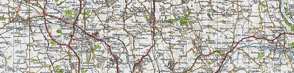 Old map of Bemersley Green in 1947