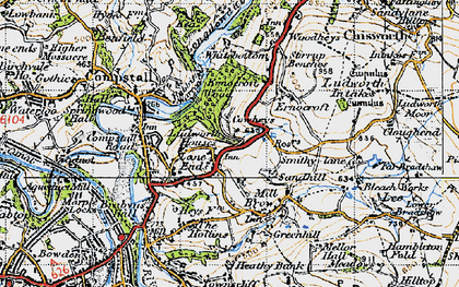 Old map of Brown Low in 1947