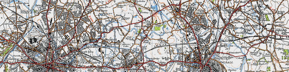 Old map of Lane Head in 1946