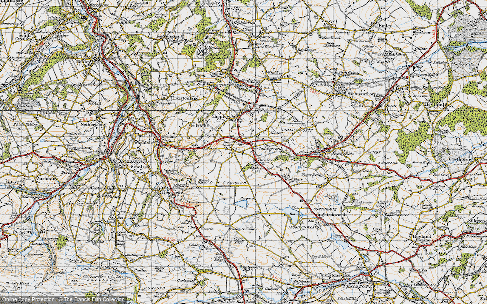 Old Map of Lane Head, 1947 in 1947