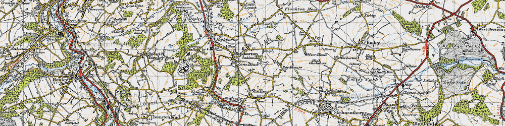 Old map of Linfit in 1947