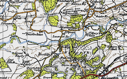 Old map of Lanercost Br in 1947