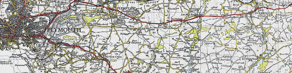Old map of Langage in 1946