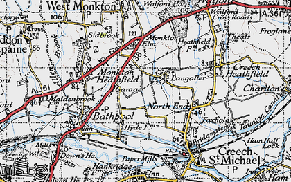 Old map of Langaller in 1946