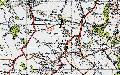 Old map of Ayton Firs in 1947