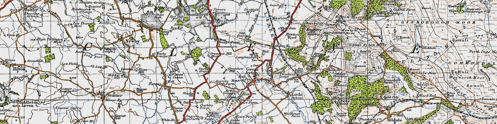 Old map of Greenhow Hill in 1947