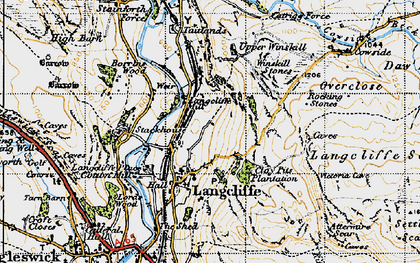 Old map of Winskill Stones in 1947